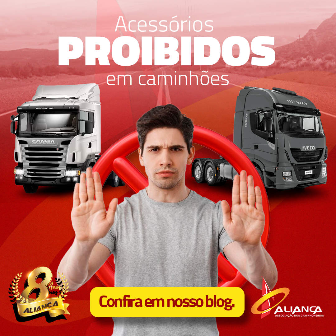 Acessórios proibidos no caminhão, veja quais são eles.